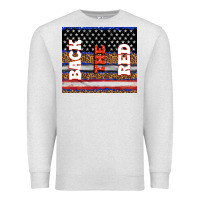 Oatmeal Heather America back the red Premium Sweatshirt - TumblerDesignByShophia