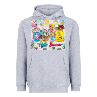 Heather Grey hello summer coffee cups Heavyweight Hoodie - TumblerDesignByShophia