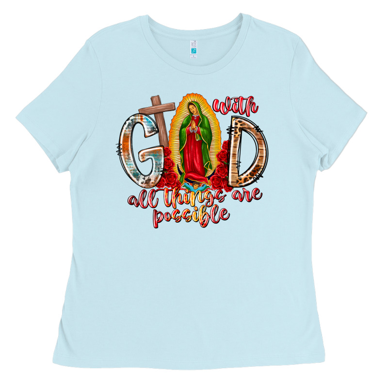With God All Things Are Possible Ladies Tee by RacoonDesign | Teevron