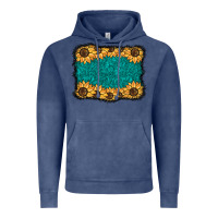 Vintage Denim sunflower background Vintage Hoodie - BarkalooDesign