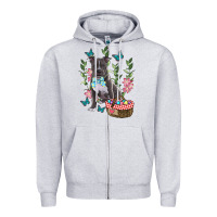 Heather Grey Easter Pitbull Zipper Hoodie - RanaPortraitStore