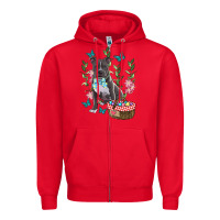Red Easter Pitbull Zipper Hoodie - RanaPortraitStore