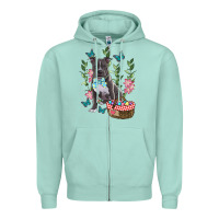 Seafoam Easter Pitbull Zipper Hoodie - RanaPortraitStore