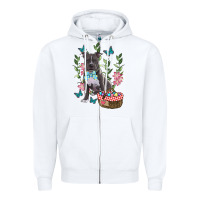 White Easter Pitbull Zipper Hoodie - RanaPortraitStore
