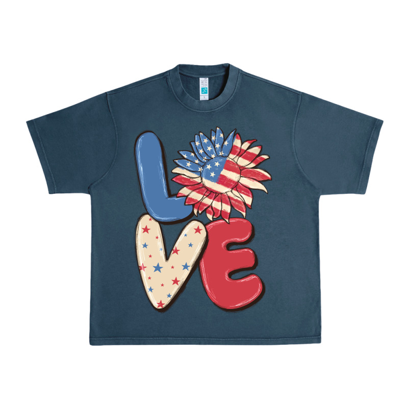 Love 4th Of July Urban Heavy Tee by MaliasSmallBusiness | Teevron