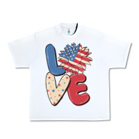 White love 4th of july Urban Heavy Tee - MaliasSmallBusiness