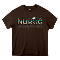Chocolate Brown coffee scrubs and rubber gloves Heavy Core Tee - CowhideDigitalArt
