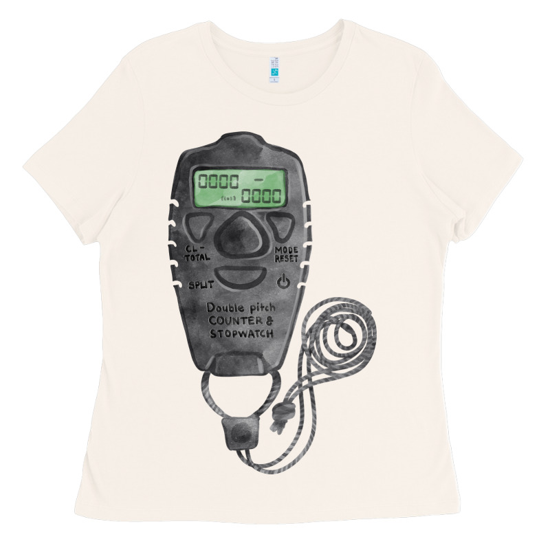 Baseball Counter And Stopwatch Fa Element Ladies Tee by FaDigitalArtStudio | Teevron