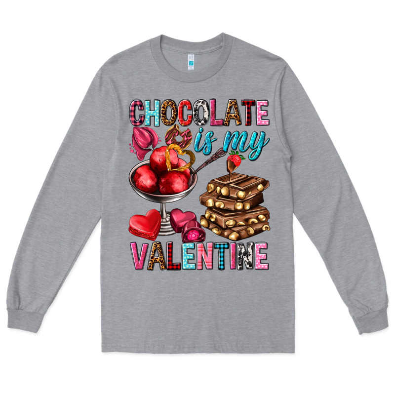 Chocolate Is My Valentine Long Sleeve Tee by NancyCooperArtShop | Teevron