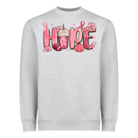Heather Grey breast cancer awareness hope Heavyweight Sweatshirt - MaliasSmallBusiness