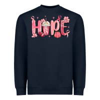 Navy breast cancer awareness hope Heavyweight Sweatshirt - MaliasSmallBusiness
