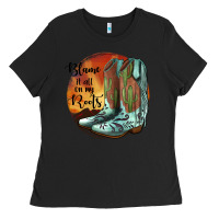 Black Blame It All On My Roots Ladies Tee - JahusDesignShop