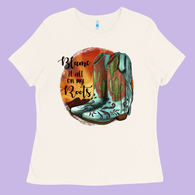 Blame It All On My Roots Ladies Tee Designed By Jahusdesignshop