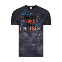 Cloud Black where the spirit of the lord is there is freedom Vintage Tee - MaliasSmallBusiness