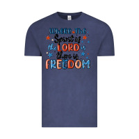 Vintage Denim where the spirit of the lord is there is freedom Vintage Tee - MaliasSmallBusiness