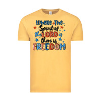 Vintage Mustard where the spirit of the lord is there is freedom Vintage Tee - MaliasSmallBusiness
