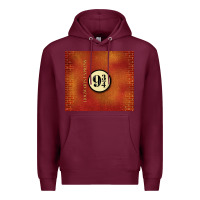 Burgundy magical train station Premium Hoodie - TumblerDesignByShophia