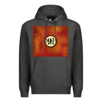 Charcoal Heather magical train station Premium Hoodie - TumblerDesignByShophia