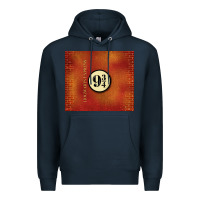Navy magical train station Premium Hoodie - TumblerDesignByShophia