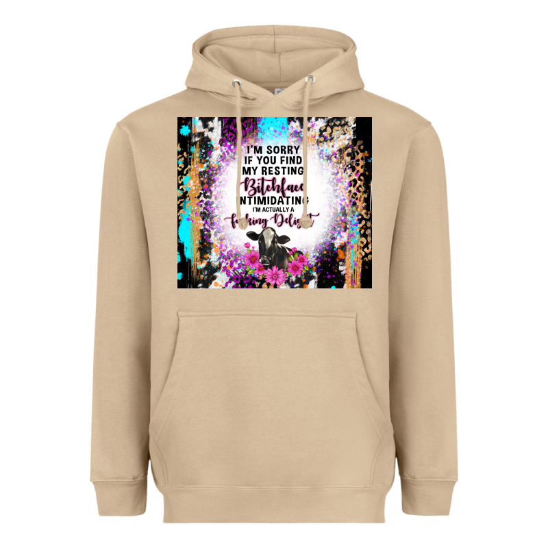 I'm Sorry If You Find My Resting Bitchface Intimid Heavyweight Hoodie by TumblerDesignByShophia | Teevron