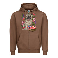 Chestnut Easter pug Zipper Hoodie - RanaPortraitStore