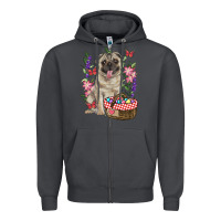 Smoke Easter pug Zipper Hoodie - RanaPortraitStore