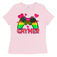 Bubblegum Pink gaymer Ladies Tee - HRA Design Shop