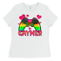 White gaymer Ladies Tee - HRA Design Shop