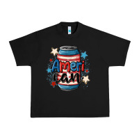 Black American can cooler Urban Heavy Tee - MaliasSmallBusiness