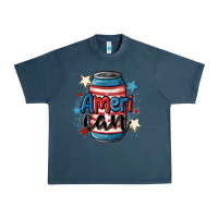 Midnight Navy American can cooler Urban Heavy Tee - MaliasSmallBusiness