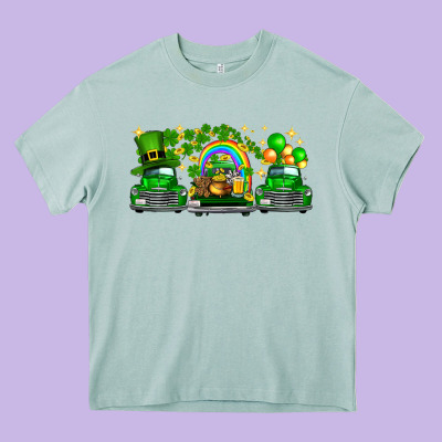 St Patricks Trucks Heavy Core Tee Designed By Fadigitalartstudio