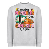 Heather Grey making memories one campsite at a time Heavyweight Sweatshirt - MaliasSmallBusiness