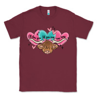 Burgundy western cow and heart Classic Tee - MaliasSmallBusiness