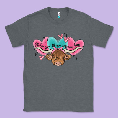 Western Cow And Heart Classic Tee Designed By Maliassmallbusiness