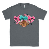 Charcoal Heather western cow and heart Classic Tee - MaliasSmallBusiness