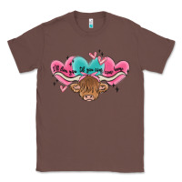 Chestnut western cow and heart Classic Tee - MaliasSmallBusiness