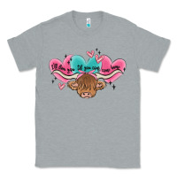 Heather Grey western cow and heart Classic Tee - MaliasSmallBusiness