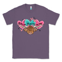 Lavender western cow and heart Classic Tee - MaliasSmallBusiness