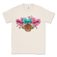 Natural western cow and heart Classic Tee - MaliasSmallBusiness