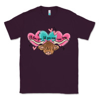 Plum western cow and heart Classic Tee - MaliasSmallBusiness