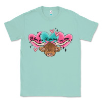 Seafoam western cow and heart Classic Tee - MaliasSmallBusiness