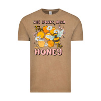 Vintage Coffee she works hard for the honey Vintage Tee - MaliasSmallBusiness