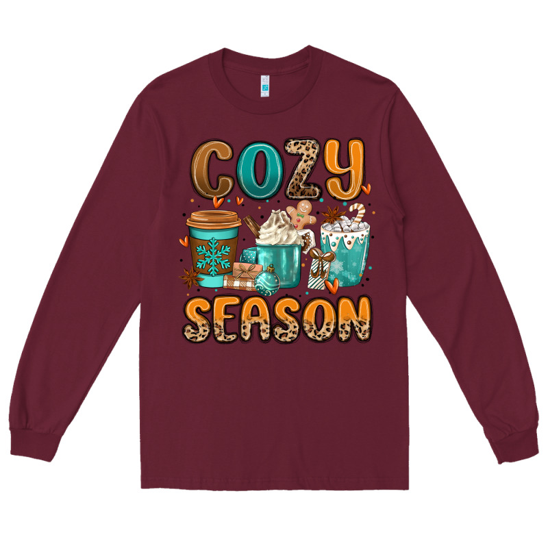 Cozy Season Winter Coffee Cups Long Sleeve Tee by MaliasSmallBusiness | Teevron