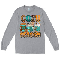 Heather Grey cozy season winter coffee cups Long Sleeve Tee - MaliasSmallBusiness