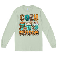 Matcha cozy season winter coffee cups Long Sleeve Tee - MaliasSmallBusiness