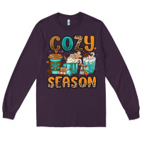 Plum cozy season winter coffee cups Long Sleeve Tee - MaliasSmallBusiness