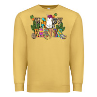 Antique Gold Happy Easter with cowboy Easter Day Premium Sweatshirt - HowdyJamesFarm