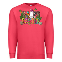 Cardinal Happy Easter with cowboy Easter Day Premium Sweatshirt - HowdyJamesFarm
