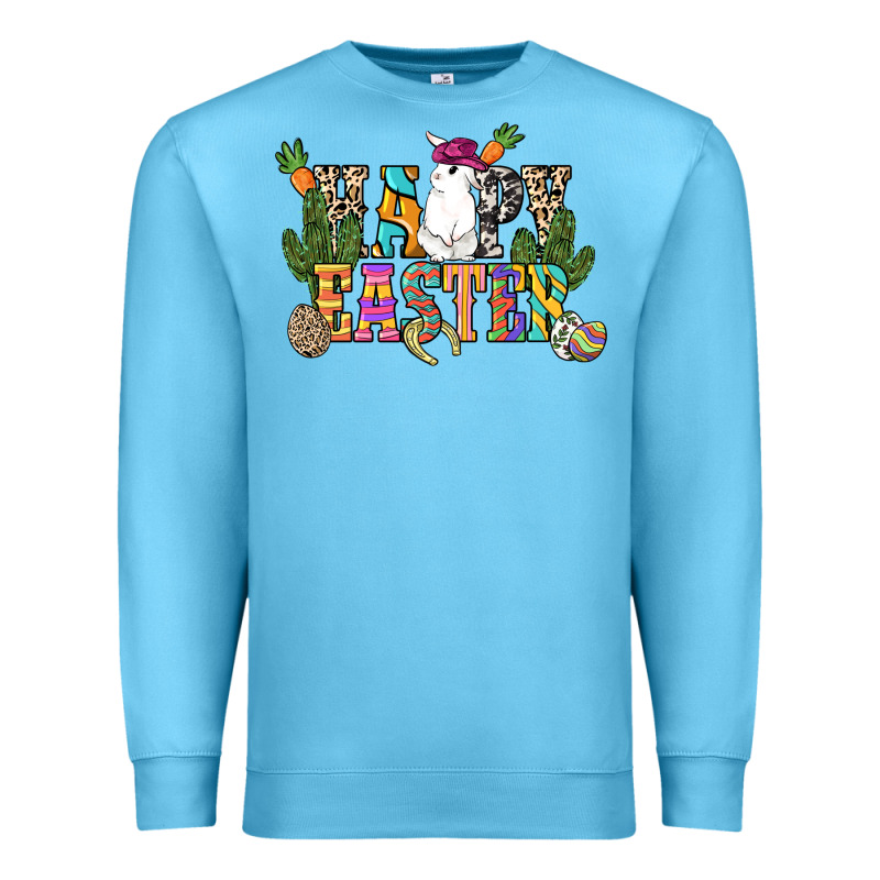 Happy Easter With Cowboy Easter Day Premium Sweatshirt by HowdyJamesFarm | Teevron