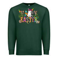 Sports Green Happy Easter with cowboy Easter Day Premium Sweatshirt - HowdyJamesFarm